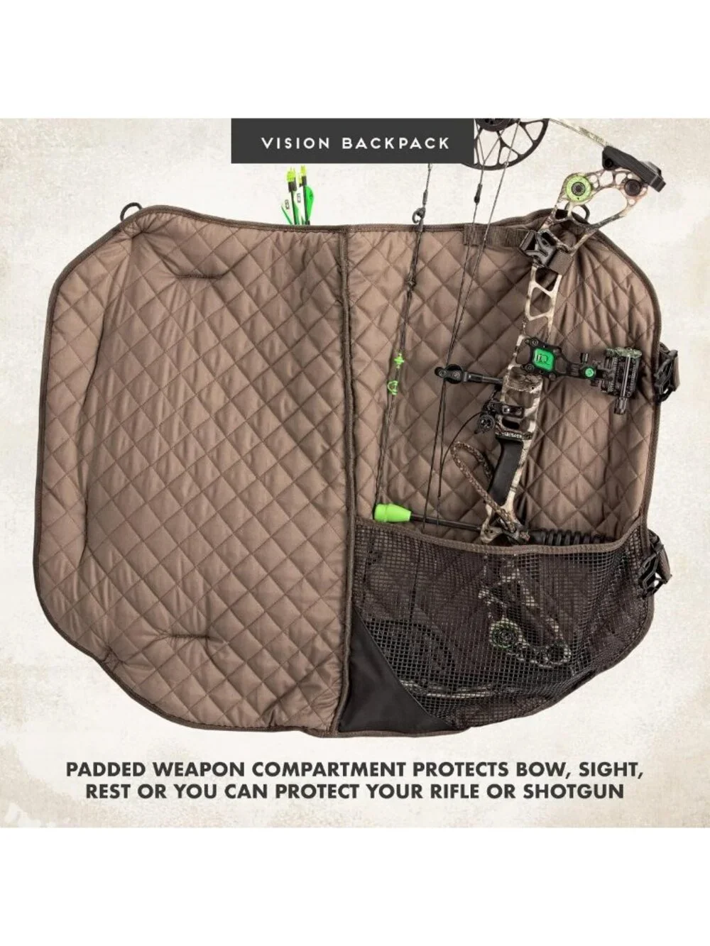 Camouflaged Vision Bow Pack - Lightweight Hunting Backpack, Realtree EDGE Design